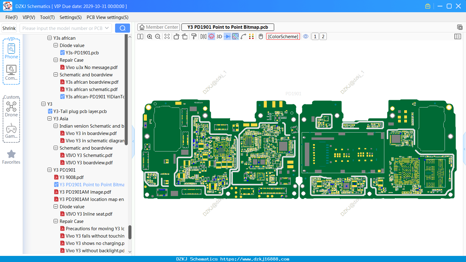 Vivo Y3 PD1901 Point To Point Bitmap
